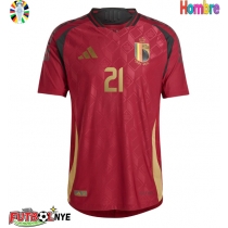 Camiseta Bélgica Timothy Castagne #21 Primera Equipación Eurocopa 2024 manga corta